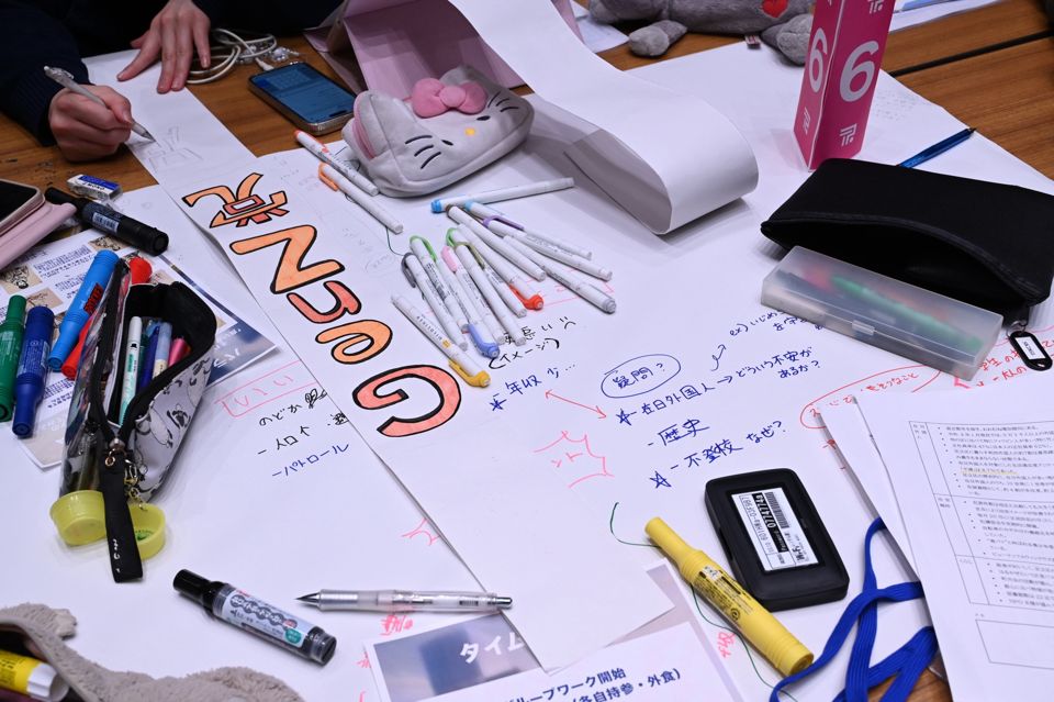 模造紙を使ったワークショップ