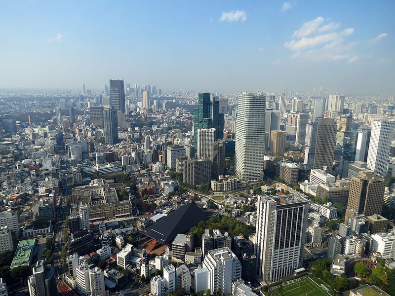 東京タワーから望む六本木の街並み